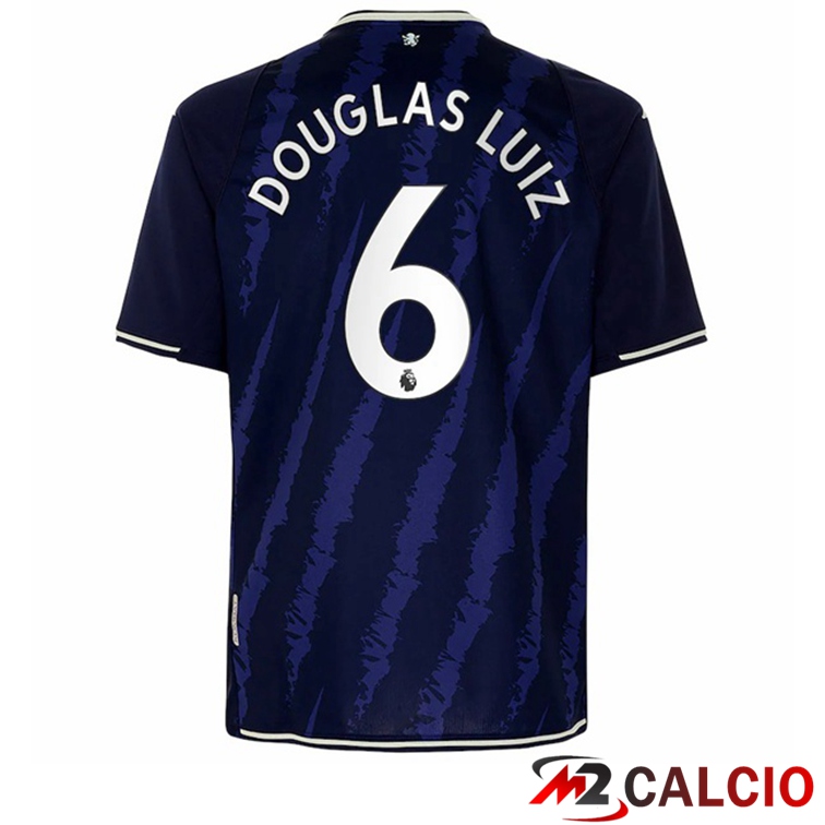 Maglie Calcio Personalizzate,Tute Calcio Squadre,Maglia Nazionale Italiana Calcio | Maglia Aston Villa (Douglas Luiz 6) Terza Blu 2021/22