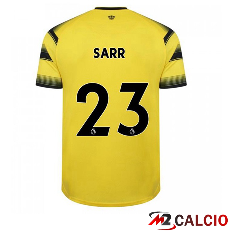 Maglie Calcio Personalizzate,Tute Calcio Squadre,Maglia Nazionale Italiana Calcio | Maglia Watford FC (SARR 23) Prima Giallo/Nero 2021/22