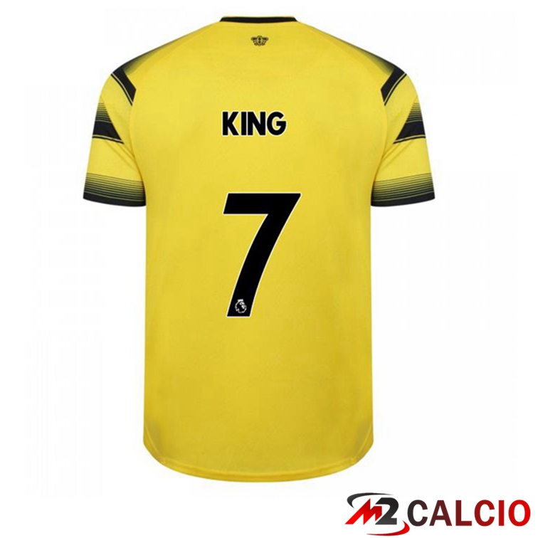 Maglie Calcio Personalizzate,Tute Calcio Squadre,Maglia Nazionale Italiana Calcio | Maglia Watford FC (KING 7) Prima Giallo/Nero 2021/22