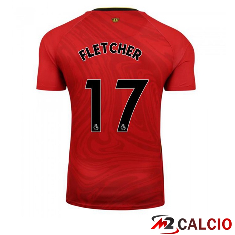 Maglie Calcio Personalizzate,Tute Calcio Squadre,Maglia Nazionale Italiana Calcio | Maglia Watford FC (FLETCHER 17) Seconda Rosso 2021/22