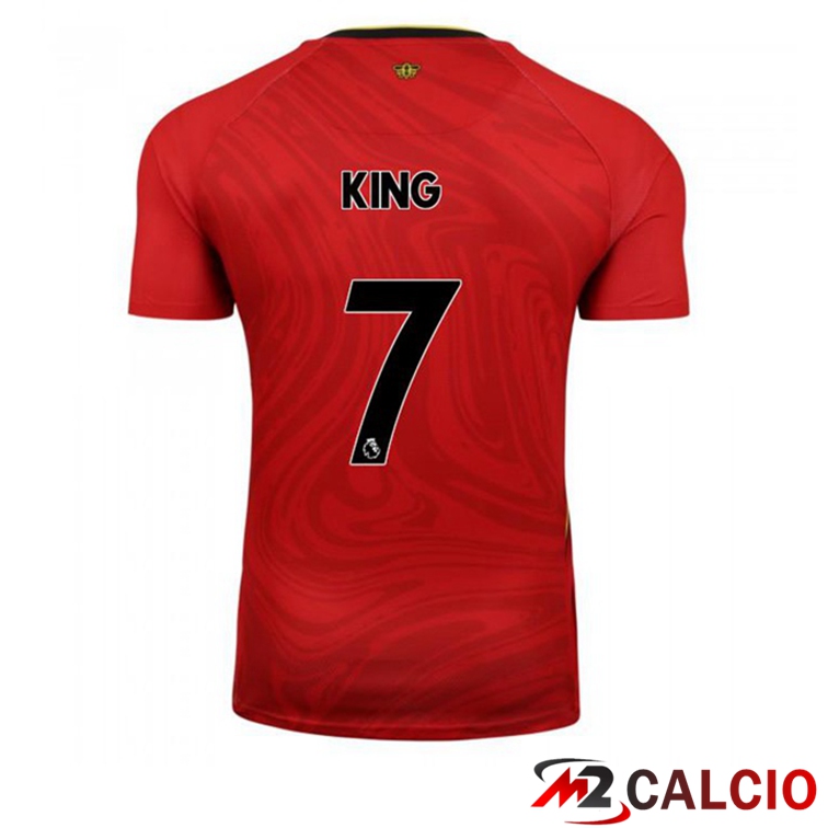 Maglie Calcio Personalizzate,Tute Calcio Squadre,Maglia Nazionale Italiana Calcio | Maglia Watford FC (KING 7) Seconda Rosso 2021/22