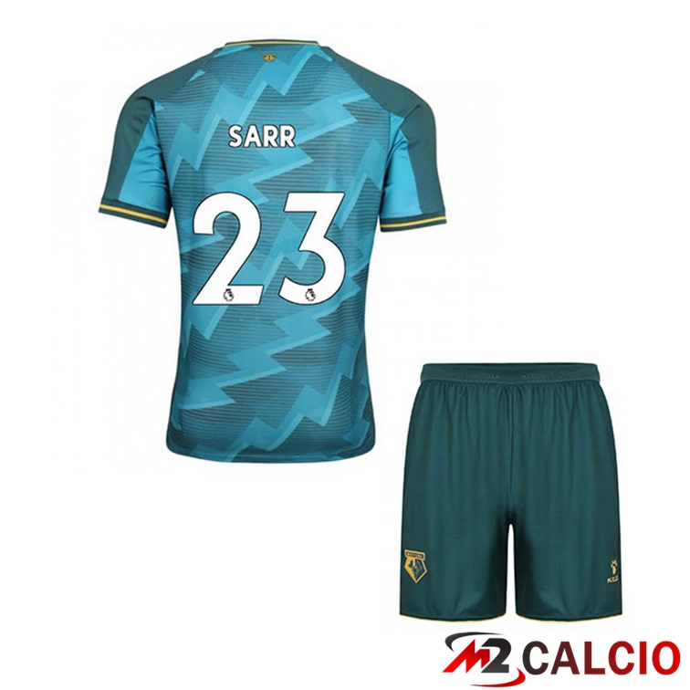 Maglie Calcio Personalizzate,Tute Calcio Squadre,Maglia Nazionale Italiana Calcio | Maglia Watford FC (SARR 23) Bambino Terza Blu 2021/22