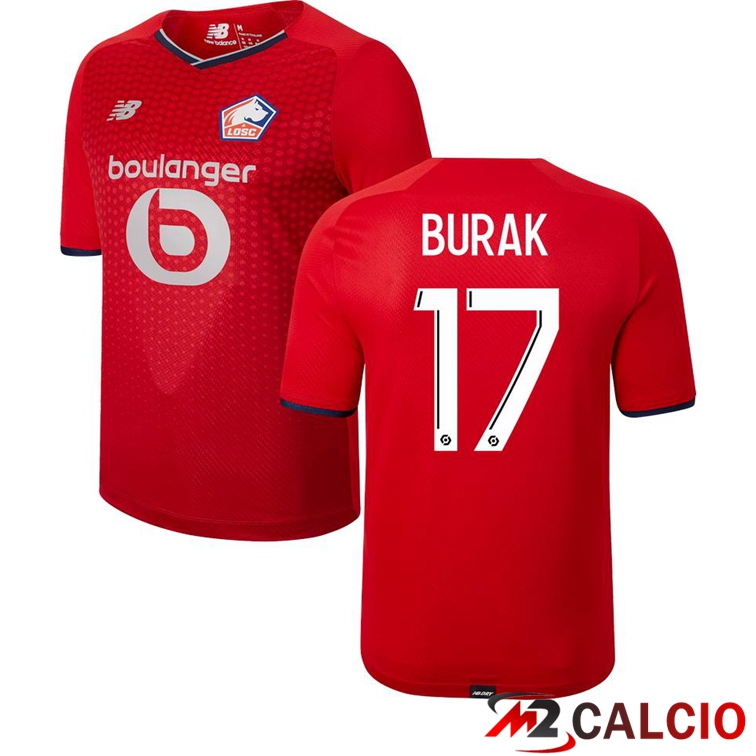 Maglie Calcio Personalizzate,Tute Calcio Squadre,Maglia Nazionale Italiana Calcio | Maglia Lille LOSC (BURAK 17) Prima Rosso 2021/2022