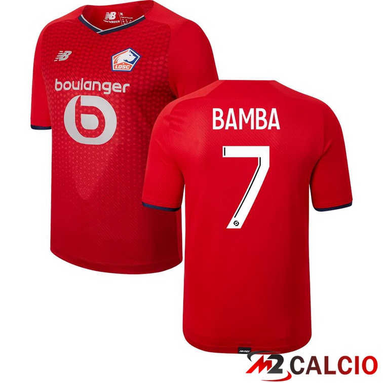 Maglie Calcio Personalizzate,Tute Calcio Squadre,Maglia Nazionale Italiana Calcio | Maglia Lille LOSC (BAMBA 7) Prima Rosso 2021/2022