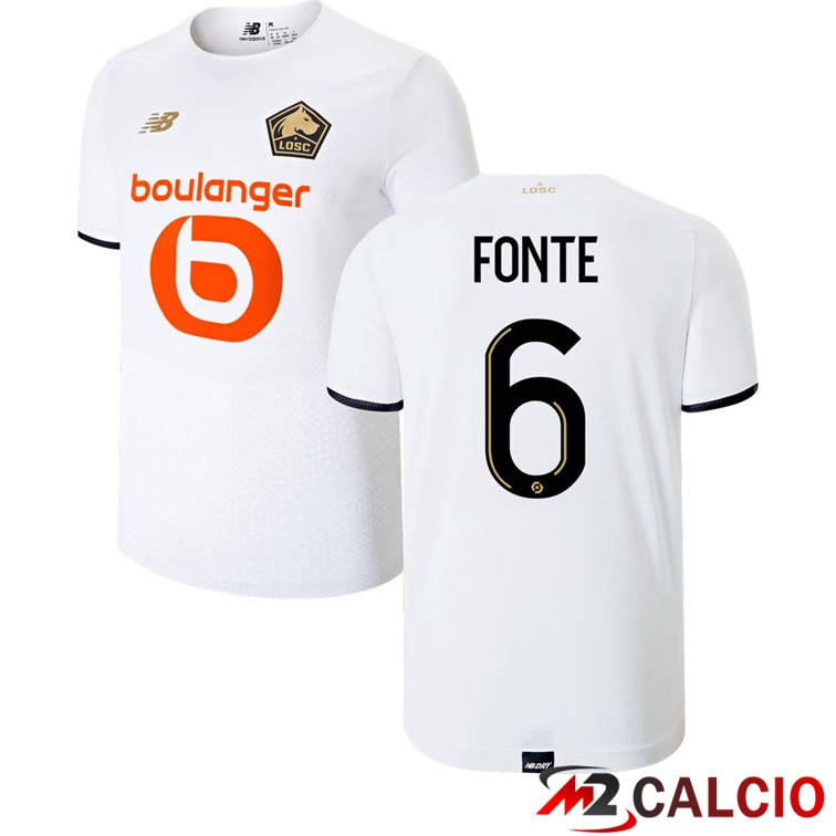 Maglie Calcio Personalizzate,Tute Calcio Squadre,Maglia Nazionale Italiana Calcio | Maglia Lille LOSC (FONTE 6) Seconda Bianco 2021/2022