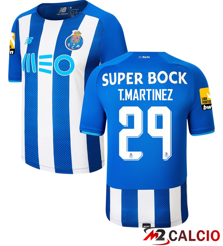 Maglie Calcio Personalizzate,Tute Calcio Squadre,Maglia Nazionale Italiana Calcio | Maglia FC Porto (T.MARTINEZ 29) Prima Bianco/Blu 2021/2022