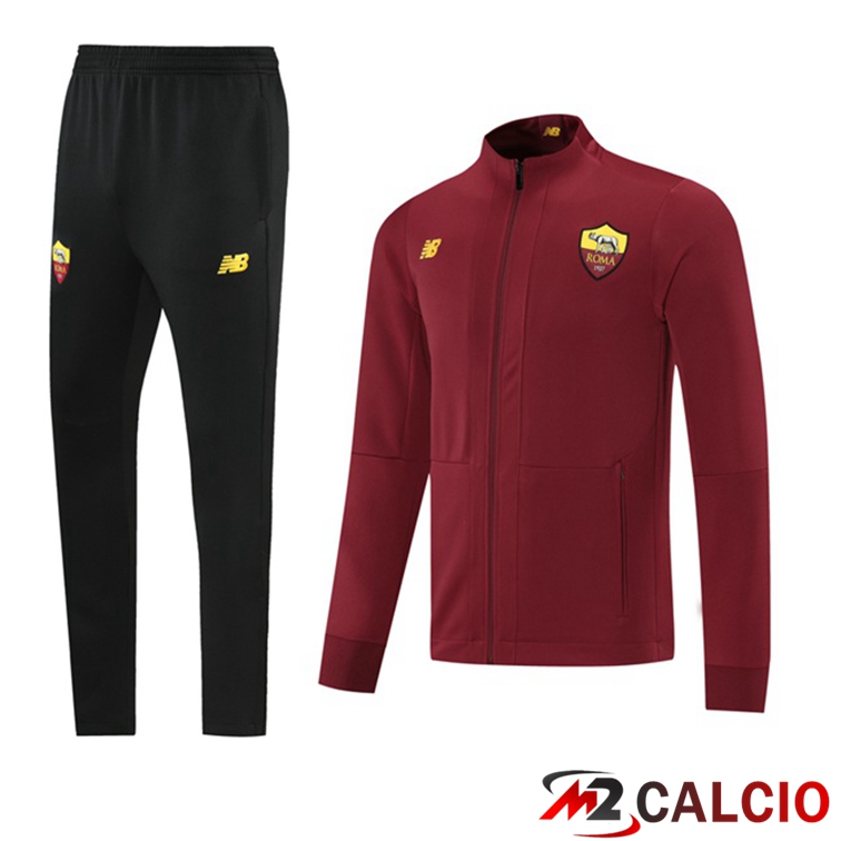 Maglie Calcio Personalizzate,Tute Calcio Squadre,Maglia Nazionale Italiana Calcio | Insieme Tuta Calcio - Giacca AS Roma Rosso 2021/2022