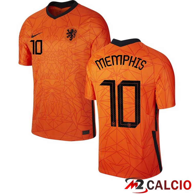 Maglie Calcio Personalizzate,Tute Calcio Squadre,Maglia Nazionale Italiana Calcio | Maglia Nazionale Paesi Bassi (MEMPHIS 10) Prima 2020/2021