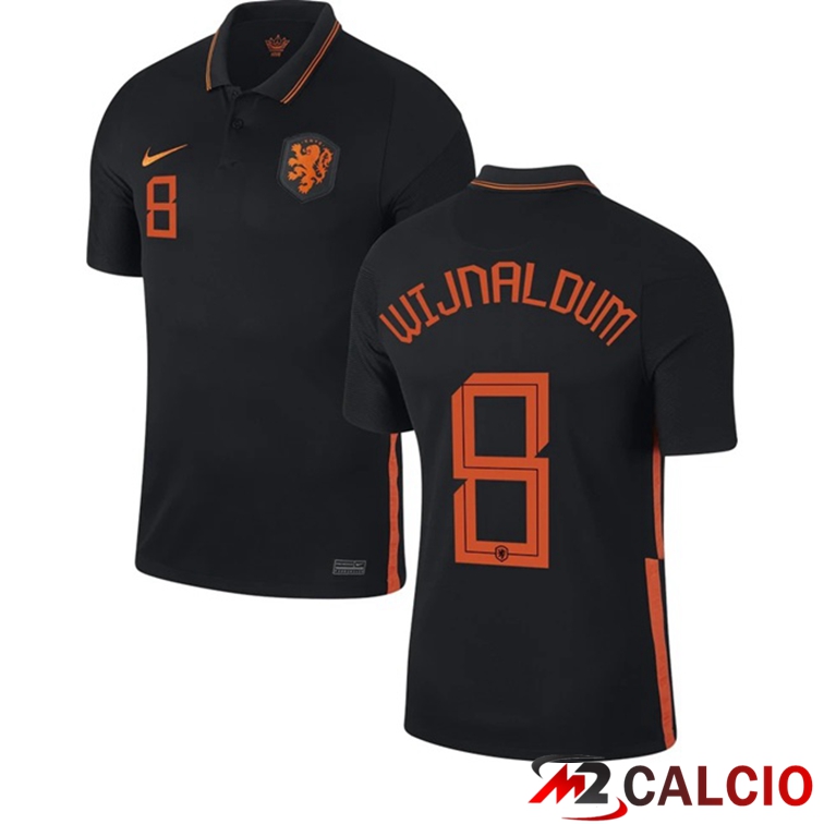 Maglie Calcio Personalizzate,Tute Calcio Squadre,Maglia Nazionale Italiana Calcio | Maglia Nazionale Paesi Bassi (WIJNALDUM 8) Seconda 2020/2021