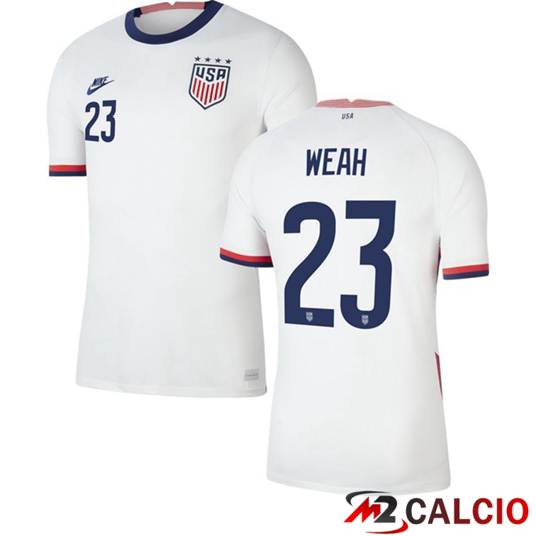 Maglie Calcio Personalizzate,Tute Calcio Squadre,Maglia Nazionale Italiana Calcio | Maglia Nazionale USA (WEAH 23) Prima 2020/2021