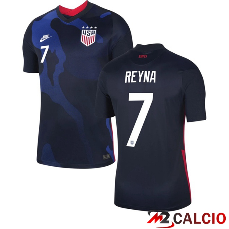 Maglie Calcio Personalizzate,Tute Calcio Squadre,Maglia Nazionale Italiana Calcio | Maglia Nazionale USA (REYNA 7) Seconda 2020/2021