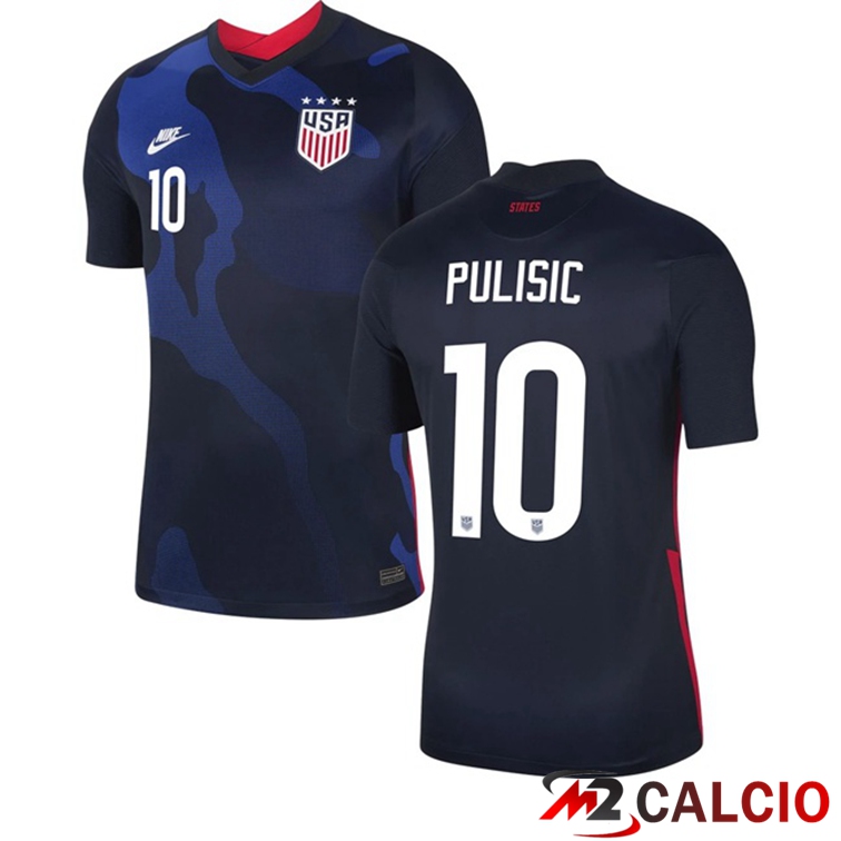 Maglie Calcio Personalizzate,Tute Calcio Squadre,Maglia Nazionale Italiana Calcio | Maglia Nazionale USA (PULISIC 10) Seconda 2020/2021