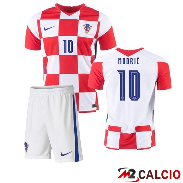 Maglie Calcio Personalizzate,Tute Calcio Squadre,Maglia Nazionale Italiana Calcio | Maglia Nazionale Croazia (MODRIĆ 10) Bambino Prima 2020/2021