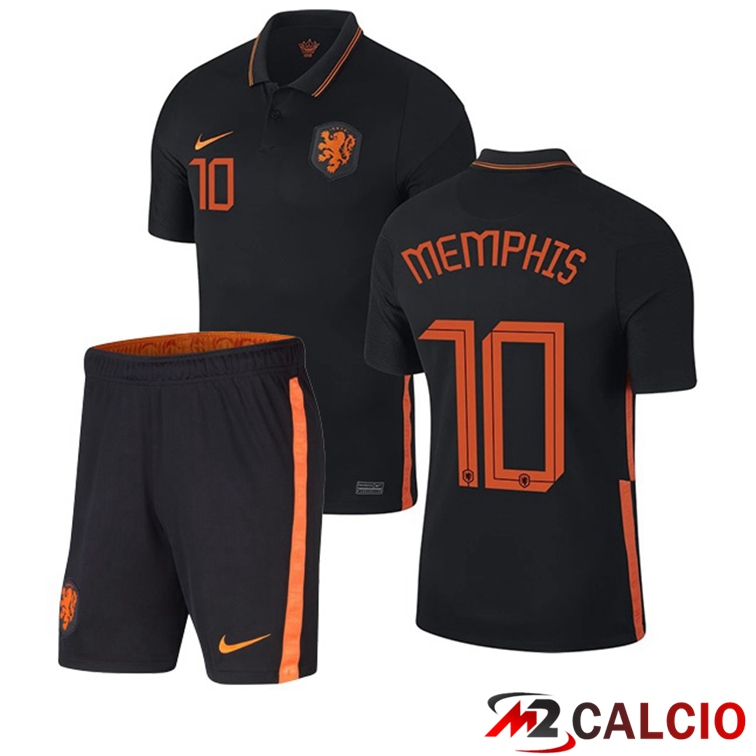 Maglie Calcio Personalizzate,Tute Calcio Squadre,Maglia Nazionale Italiana Calcio | Maglia Nazionale Paesi Bassi (MEMPHIS 10) Bambino Seconda 2020/2021