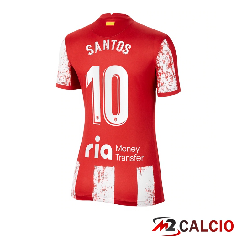Maglie Calcio Personalizzate,Tute Calcio Squadre,Maglia Nazionale Italiana Calcio | Maglia Atletico Madrid (CORREA 10) Donna Prima Rosso/Bianco 2021/2022