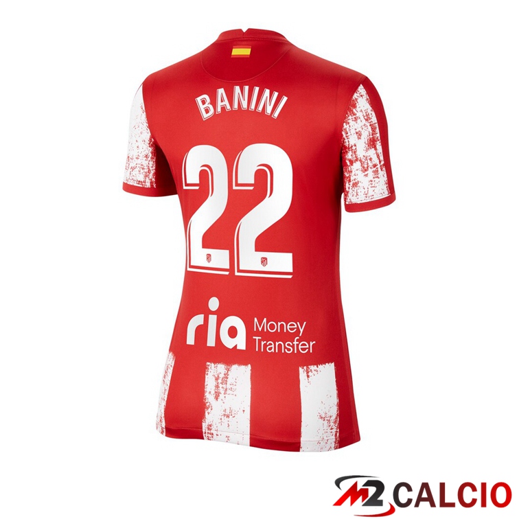 Maglie Calcio Personalizzate,Tute Calcio Squadre,Maglia Nazionale Italiana Calcio | Maglia Atletico Madrid (Hermoso 22) Donna Prima Rosso/Bianco 2021/2022