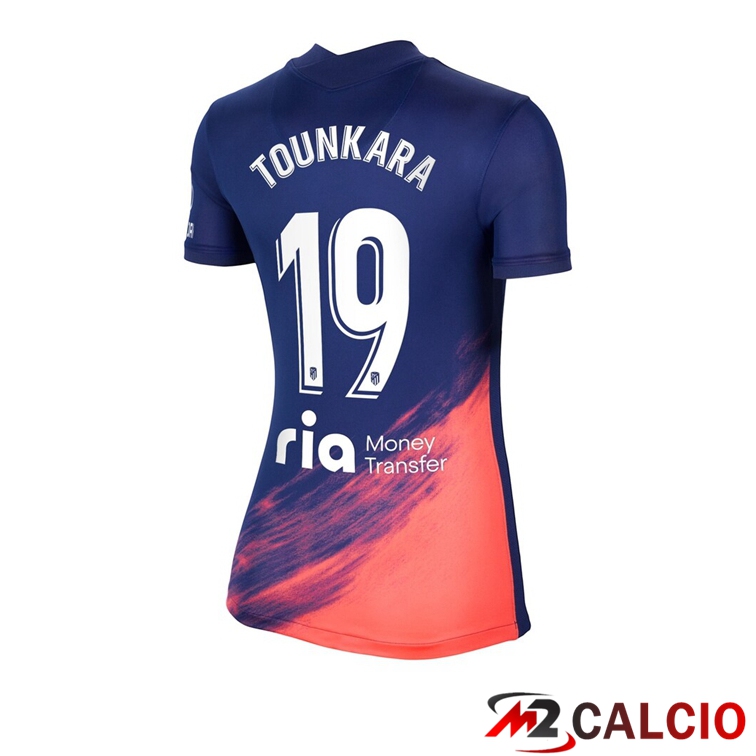 Maglie Calcio Personalizzate,Tute Calcio Squadre,Maglia Nazionale Italiana Calcio | Maglia Atletico Madrid (Cunha 19) Donna Seconda Blu Navy 2021/2022