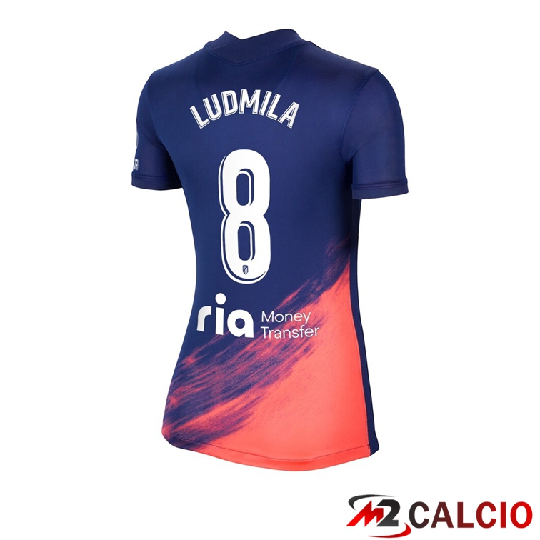 Maglie Calcio Personalizzate,Tute Calcio Squadre,Maglia Nazionale Italiana Calcio | Maglia Atletico Madrid (GRIEZMANN 8) Donna Seconda Blu Navy 2021/2022