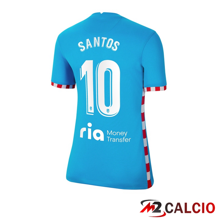 Maglie Calcio Personalizzate,Tute Calcio Squadre,Maglia Nazionale Italiana Calcio | Maglia Atletico Madrid (CORREA 10) Donna Terza Blu 2021/2022