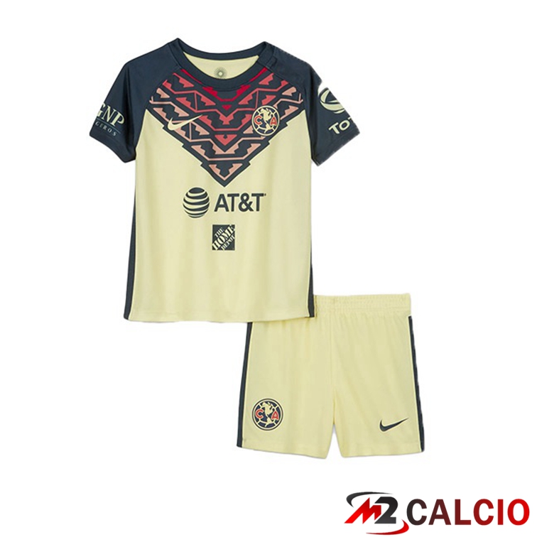 Maglie Calcio Personalizzate,Tute Calcio Squadre,Maglia Nazionale Italiana Calcio | Maglia Club America Bambino Prima Giallo 2021/22