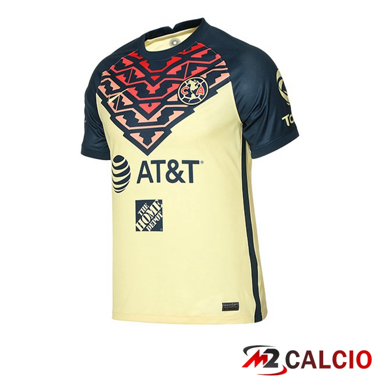 Maglie Calcio Personalizzate,Tute Calcio Squadre,Maglia Nazionale Italiana Calcio | Maglia Club America Prima Giallo 2021/22