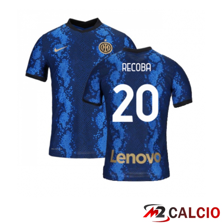 Maglie Calcio Personalizzate,Tute Calcio Squadre,Maglia Nazionale Italiana Calcio | Maglia Inter Milan（RECOBA 20）Donna Prima Blu 2021/2022