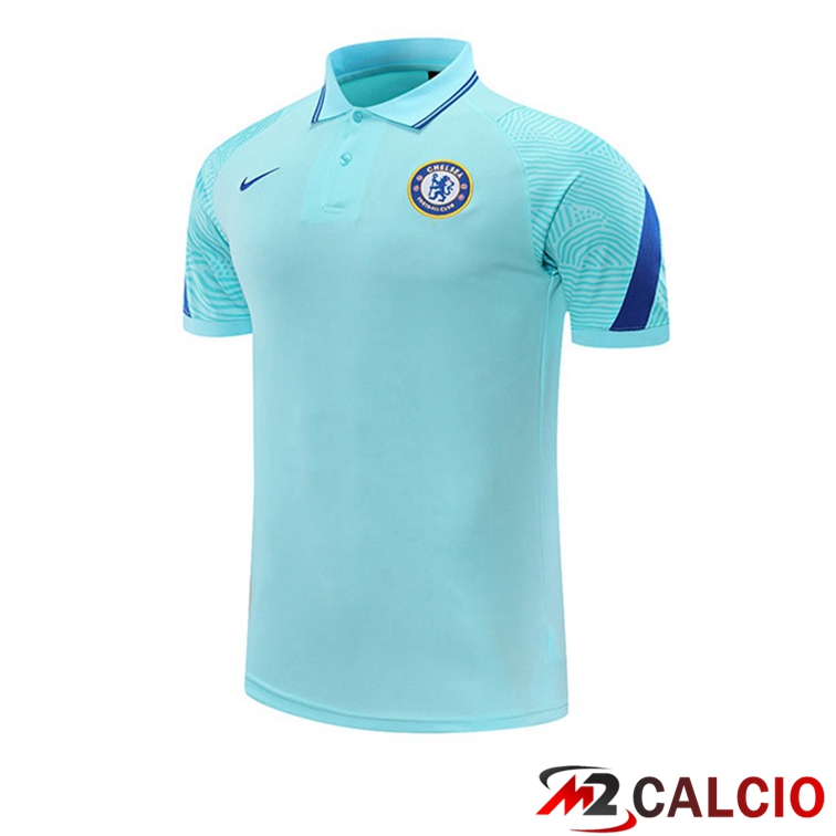 Maglie Calcio Personalizzate,Tute Calcio Squadre,Maglia Nazionale Italiana Calcio | Maglia Polo FC Chelsea Blu 2021/2022