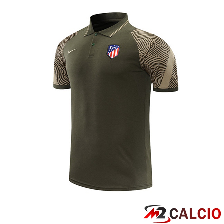 Maglie Calcio Personalizzate,Tute Calcio Squadre,Maglia Nazionale Italiana Calcio | Maglia Polo Atletico Madrid Verde Fonce 2021/2022