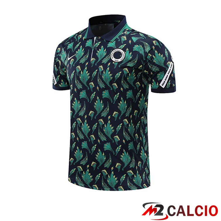 Maglie Calcio Personalizzate,Tute Calcio Squadre,Maglia Nazionale Italiana Calcio | Maglia Polo Nigeria Nero Verde 2021/2022
