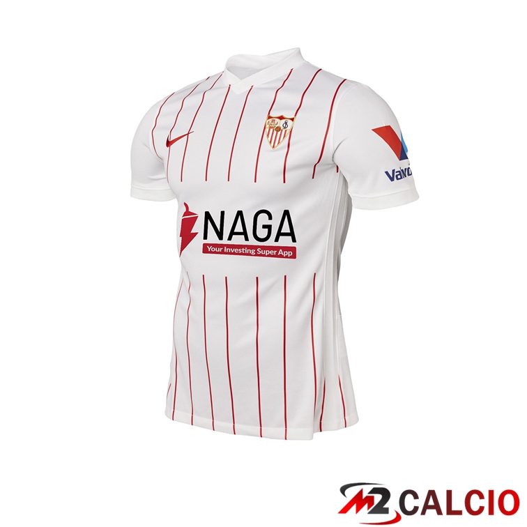 Maglie Calcio Personalizzate,Tute Calcio Squadre,Maglia Nazionale Italiana Calcio | Maglie Calcio Sevilla FC Prima Bianco 2021/2022