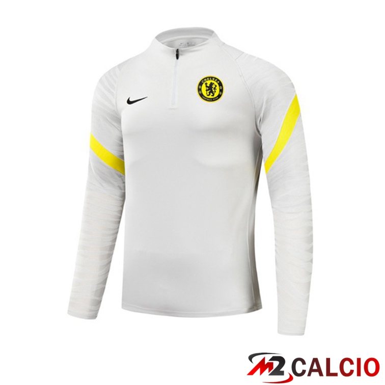 Maglie Calcio Personalizzate,Tute Calcio Squadre,Maglia Nazionale Italiana Calcio | Felpa Allenamento FC Chelsea Grigio 2021/2022