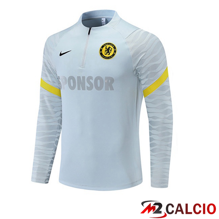 Maglie Calcio Personalizzate,Tute Calcio Squadre,Maglia Nazionale Italiana Calcio | Felpa Allenamento FC Chelsea Grigio 2021/2022