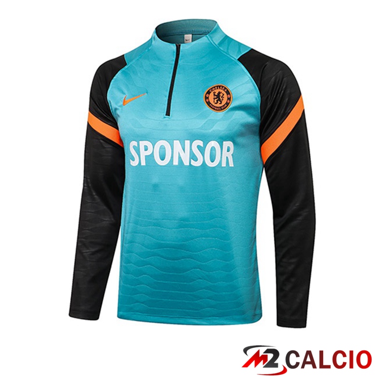 Maglie Calcio Personalizzate,Tute Calcio Squadre,Maglia Nazionale Italiana Calcio | Felpa Allenamento FC Chelsea Blu Nero 2021/2022