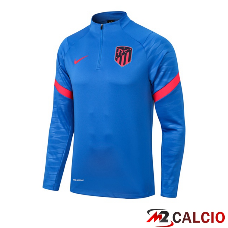 Maglie Calcio Personalizzate,Tute Calcio Squadre,Maglia Nazionale Italiana Calcio | Felpa Allenamento Atletico Madrid Blu 2021/2022