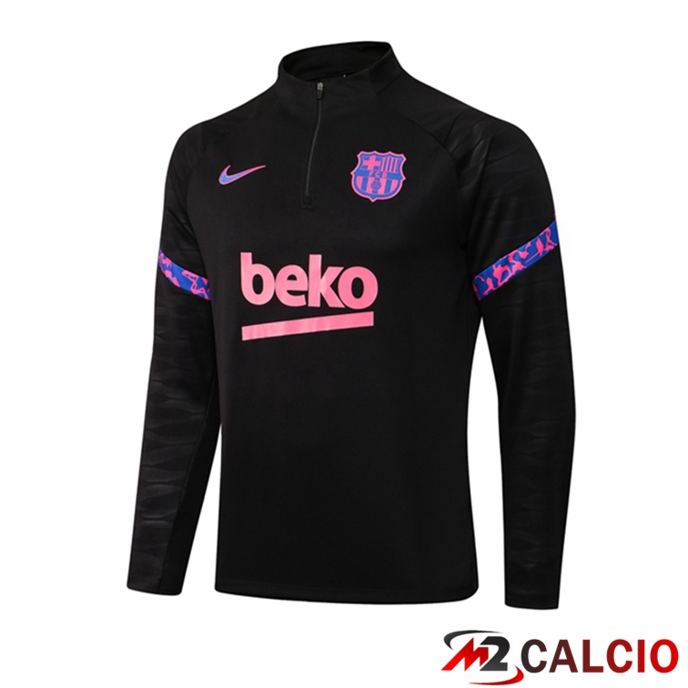 Maglie Calcio Personalizzate,Tute Calcio Squadre,Maglia Nazionale Italiana Calcio | Felpa Allenamento FC Barcellona Nero 2021/2022