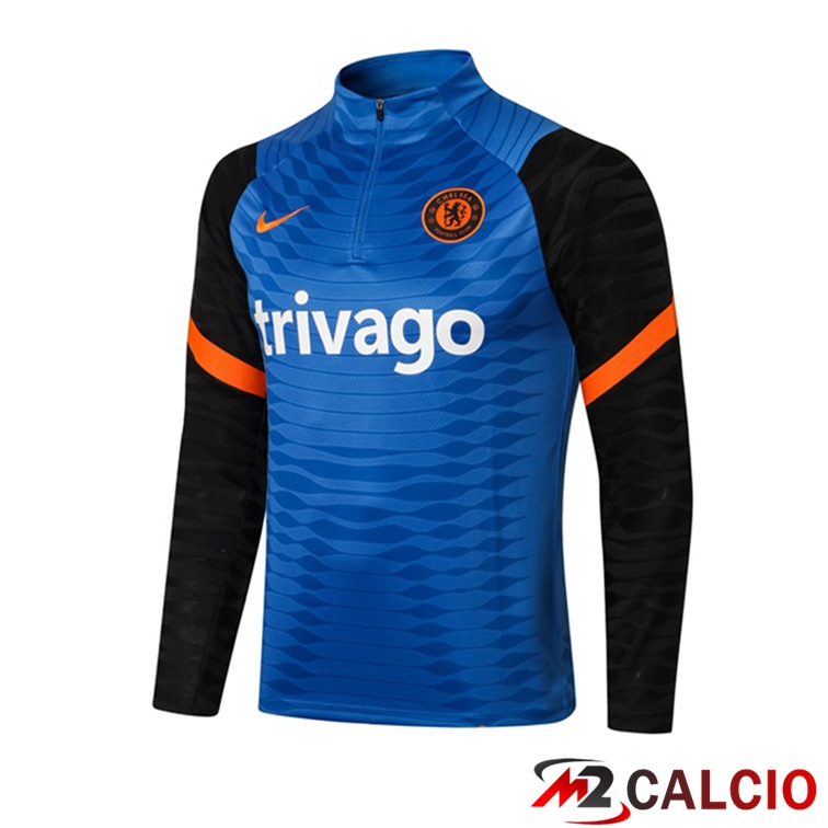 Maglie Calcio Personalizzate,Tute Calcio Squadre,Maglia Nazionale Italiana Calcio | Felpa Allenamento FC Chelsea Blu 2021/2022