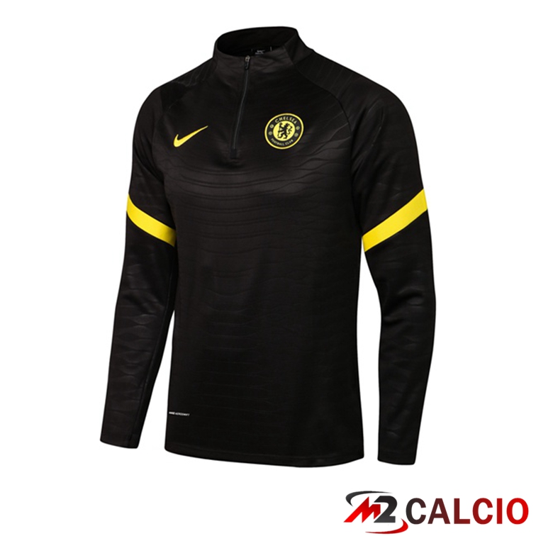 Maglie Calcio Personalizzate,Tute Calcio Squadre,Maglia Nazionale Italiana Calcio | Felpa Allenamento FC Chelsea Nero 2021/2022