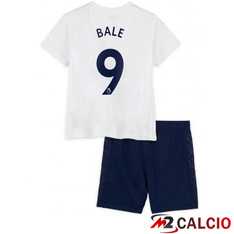 Maglie Calcio Personalizzate,Tute Calcio Squadre,Maglia Nazionale Italiana Calcio | Maglia Tottenham Hotspur (BALE 9) Bambino Prima Bianco 2021/2022