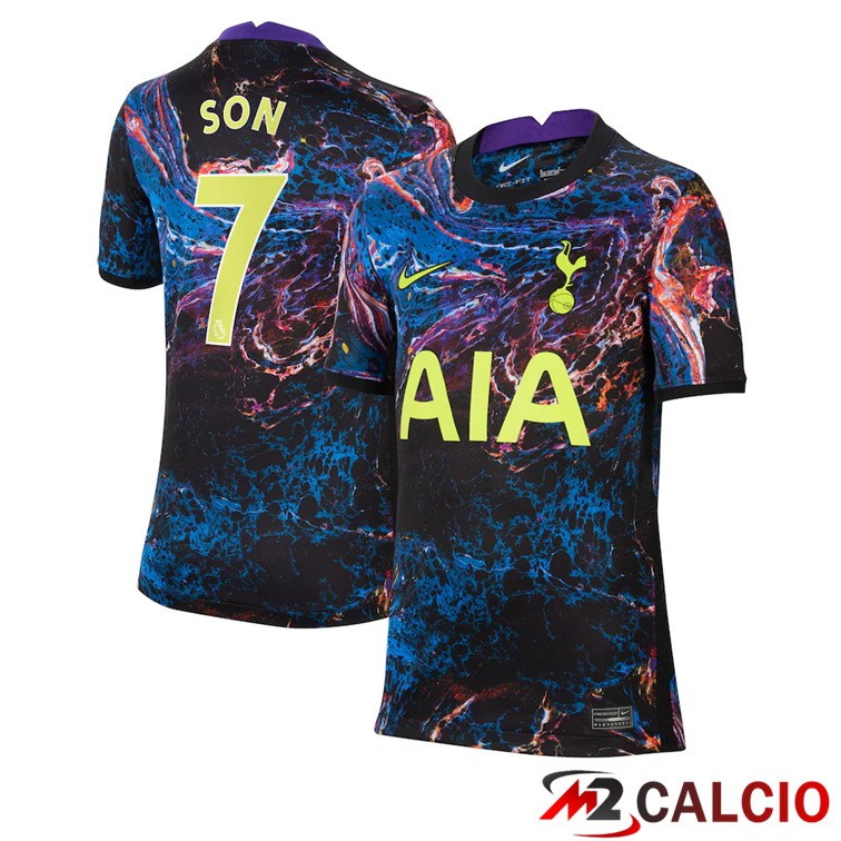 Maglie Calcio Personalizzate,Tute Calcio Squadre,Maglia Nazionale Italiana Calcio | Maglia Tottenham Hotspur (SON 7) Bambino Seconda 2021/2022