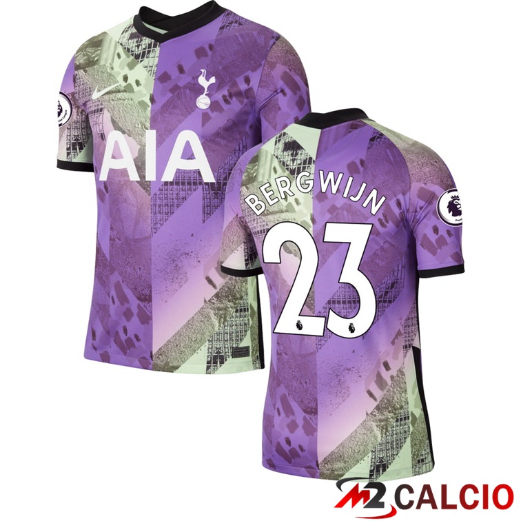 Maglie Calcio Personalizzate,Tute Calcio Squadre,Maglia Nazionale Italiana Calcio | Maglia Tottenham Hotspur (BERGWIJN 23) Terza 2021/2022