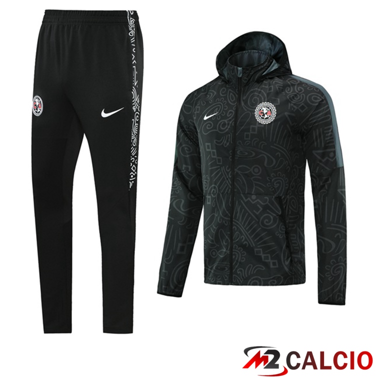 Maglie Calcio Personalizzate,Tute Calcio Squadre,Maglia Nazionale Italiana Calcio | Giacca Con Cappuccio Tuta Club America Nero 2021/2022