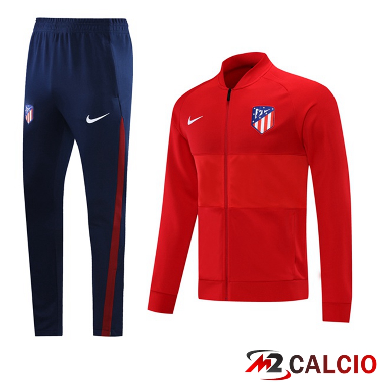 Maglie Calcio Personalizzate,Tute Calcio Squadre,Maglia Nazionale Italiana Calcio | Insieme Tuta Calcio - Giacca Atletico Madrid Rosso 2021/2022