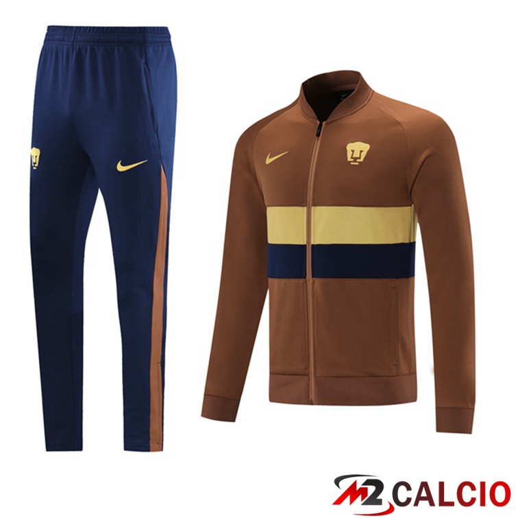 Maglie Calcio Personalizzate,Tute Calcio Squadre,Maglia Nazionale Italiana Calcio | Insieme Tuta Calcio - Giacca Pumas UNAM Giallo 2021/2022