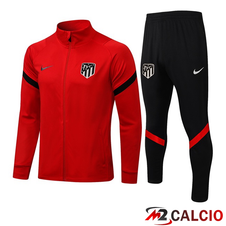 Maglie Calcio Personalizzate,Tute Calcio Squadre,Maglia Nazionale Italiana Calcio | Insieme Tuta Calcio - Giacca Atletico Madrid Rosso 2021/2022