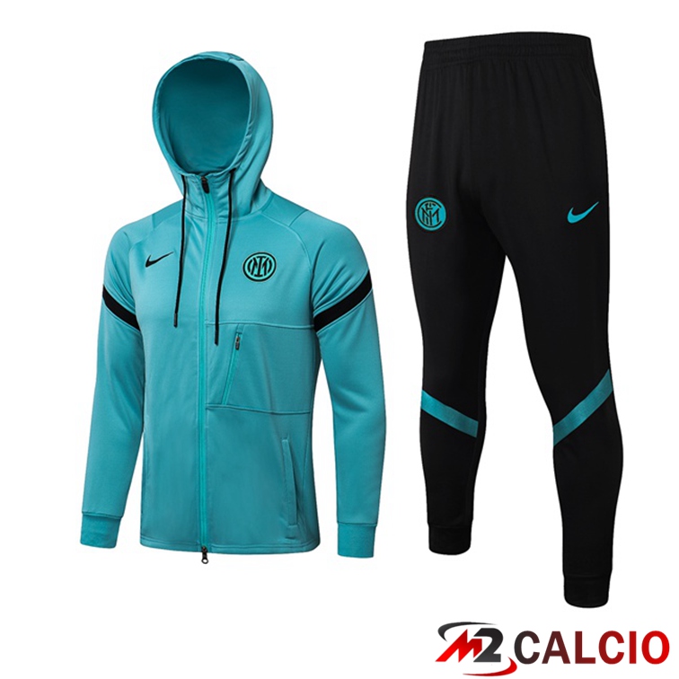 Maglie Calcio Personalizzate,Tute Calcio Squadre,Maglia Nazionale Italiana Calcio | Giacca Con Cappuccio Tuta Inter Milan Blu 2021/2022