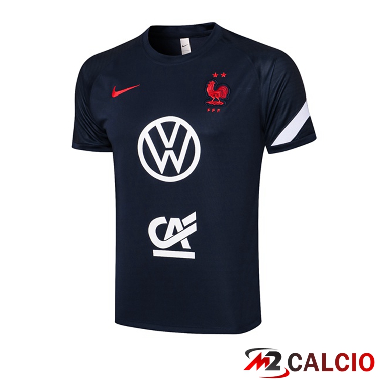Maglie Calcio Personalizzate,Tute Calcio Squadre,Maglia Nazionale Italiana Calcio | Maglia Allenamento Francia Blu Reale 2021/2022