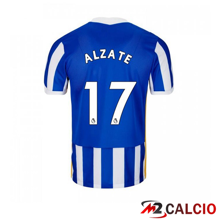 Maglie Calcio Personalizzate,Tute Calcio Squadre,Maglia Nazionale Italiana Calcio | Maglia Brentford FC (ALZATE 17) Prima Blu/Bianco 2021/22