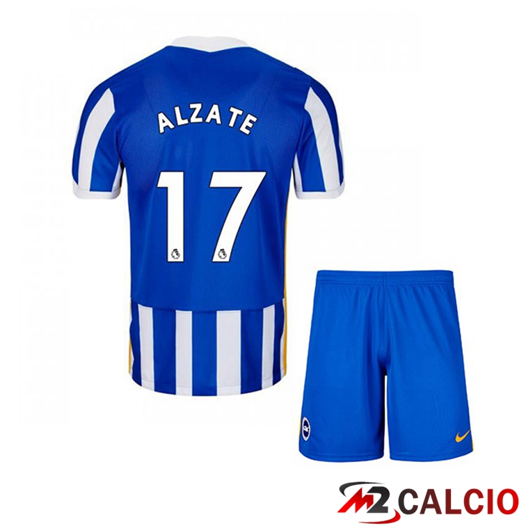 Maglie Calcio Personalizzate,Tute Calcio Squadre,Maglia Nazionale Italiana Calcio | Maglia Brentford FC (ALZATE 17) Bambino Prima Blu/Bianco 2021/22