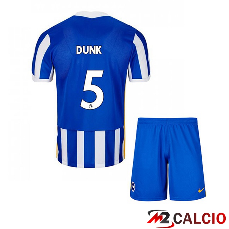 Maglie Calcio Personalizzate,Tute Calcio Squadre,Maglia Nazionale Italiana Calcio | Maglia Brentford FC (DUNK 5) Bambino Prima Blu/Bianco 2021/22