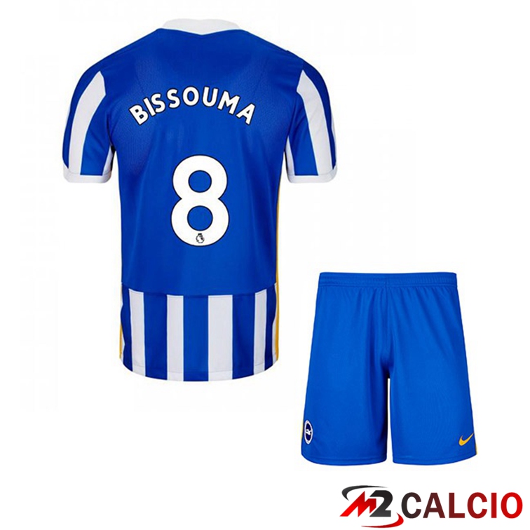 Maglie Calcio Personalizzate,Tute Calcio Squadre,Maglia Nazionale Italiana Calcio | Maglia Brentford FC (BISSOUMA 8) Bambino Prima Blu/Bianco 2021/22